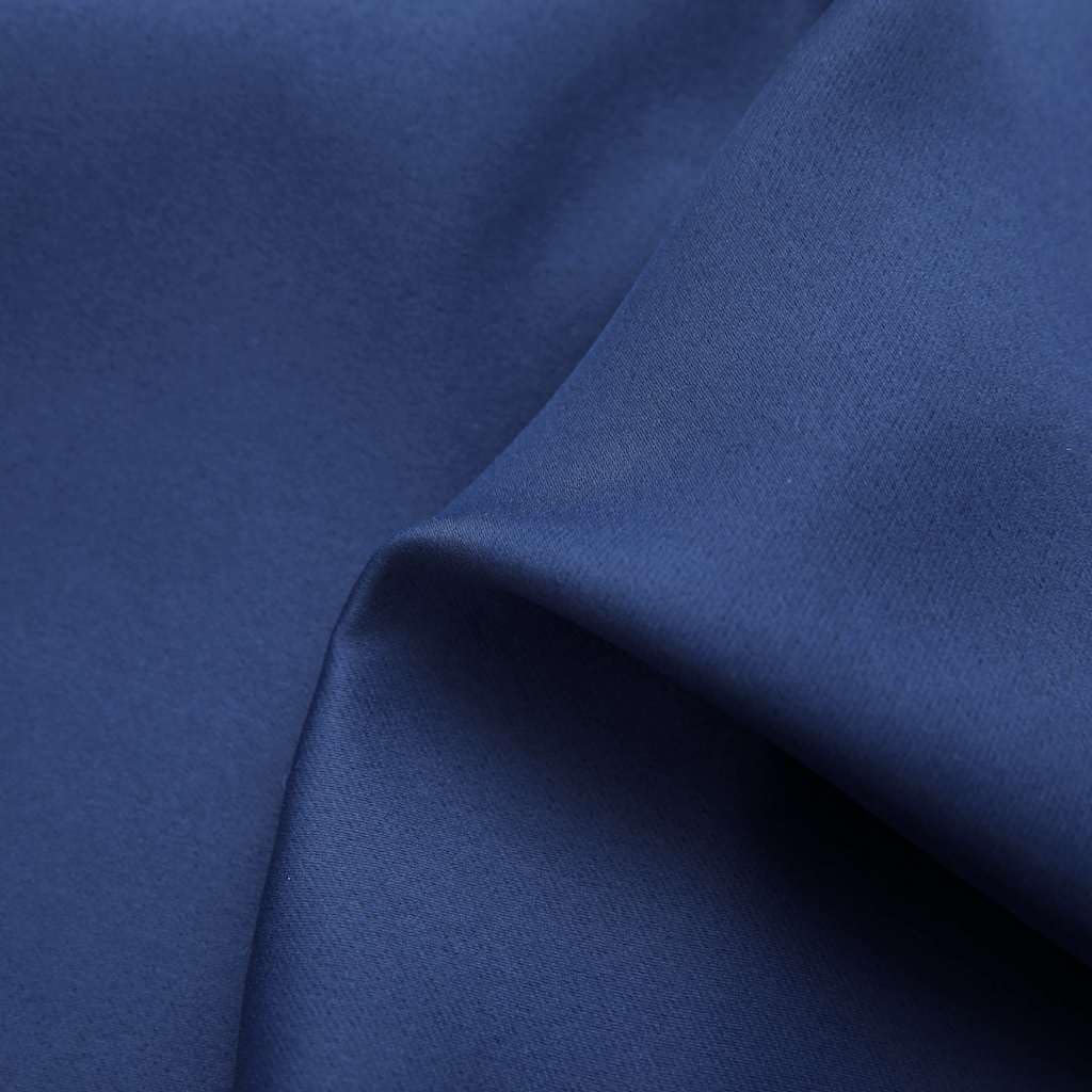 vidaXL Tende Oscuranti con Anelli in Metallo 2 pz Blu 140x225 cm
