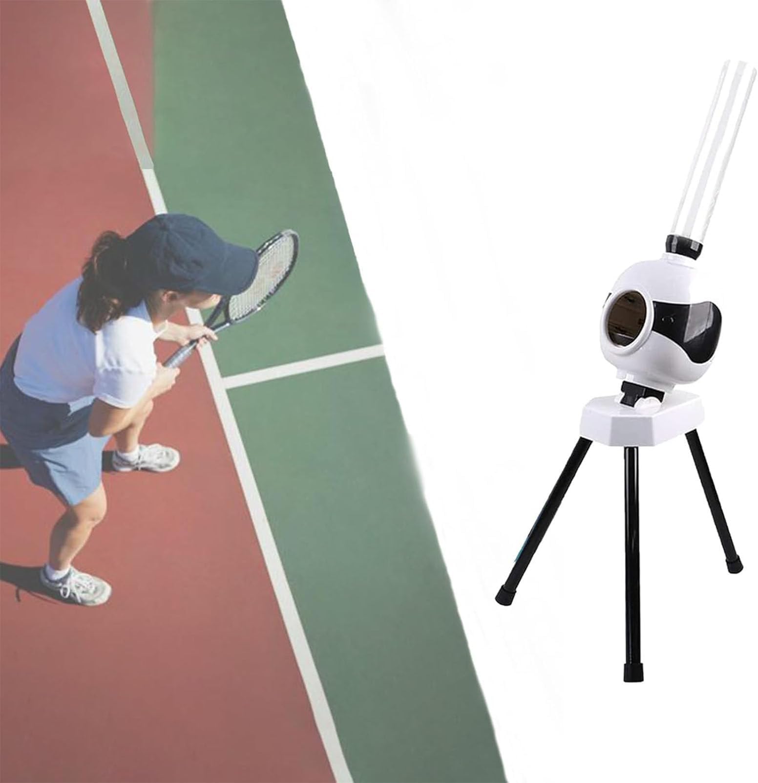 Automatic Shuttlecock Launcher, Automatic Badminton Serve Ball Machine Training Ball Machine, Portable Launcher Pitching Machine.