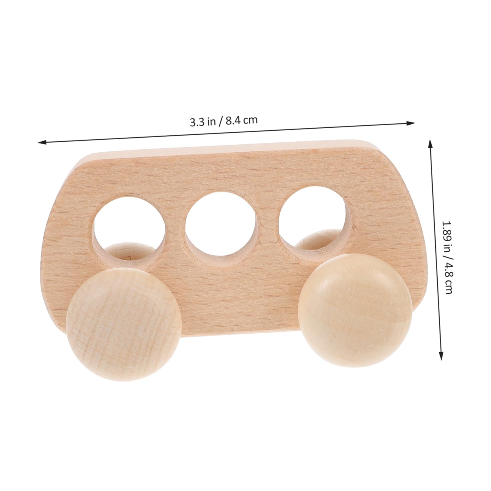 ULDIGI Wooden Push Car for Newborns Smooth Hand Grip Natural Push Car for Developmental Play and Fine Motor Skills