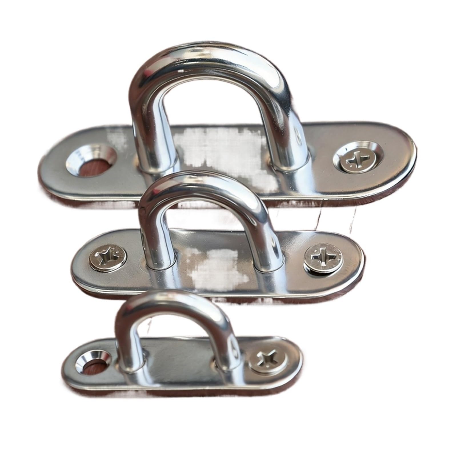 LTYKNGH Eye Plate M6 M5 M8 Oval Eye Board Marine Deck Buckle Staple Boat Shade Sail Mounting Fastening Stainless Steel(8 M5)