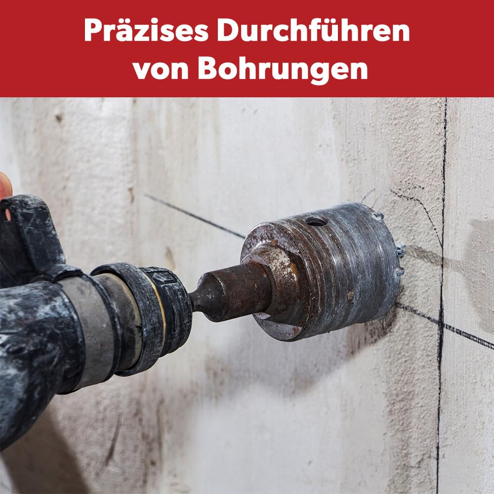 siwitec SDS Plus Hartmetall Bohrkrone 68mm mit Zentrierbohrer und Standard Bit, Steckdosenbohrer für Mauerwerke & Unterputz, Dosenbohrer für Unterputzdosen, Hohl-Bohrkrone für Beton, Stein und Ziegel