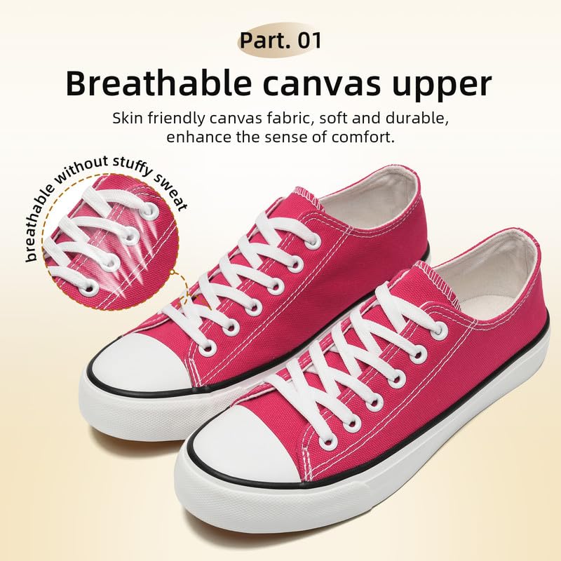 Canvas Shoes for Women Men Low Top Lace Up Sneakers Canvas Fashion Sneakers Classic Casual Walking Shoes Comfortable Breathable2