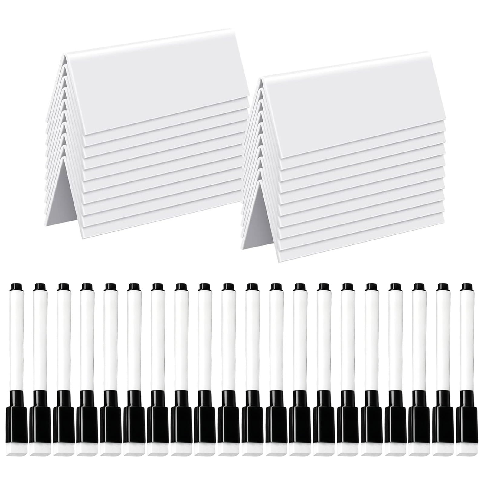 Tarjetas de identificación de mesa con base segura