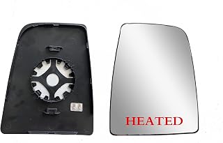 Replacement Passenger Right Side Mirror Upper Glass with Headted And Plate fit Ford Transit 150 250 350 from 2015 to Onward
