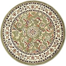 Soft Non Slip Kashmiri Round Rug for Bedroom, Center Table, Dining, Hall | Export Quality 3 x 3 FT