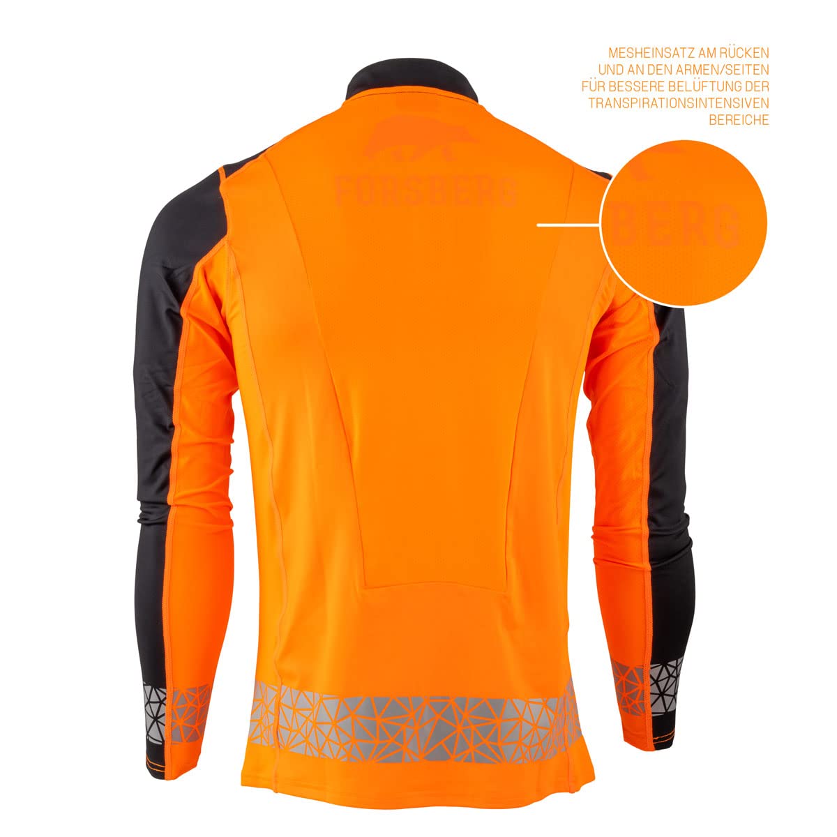 FORSBERG Funktionsshirt Langarm Torke perfekt für Forst und Dunkelheit geeignet Dank sehr auffälliger Sichtbarkeit
