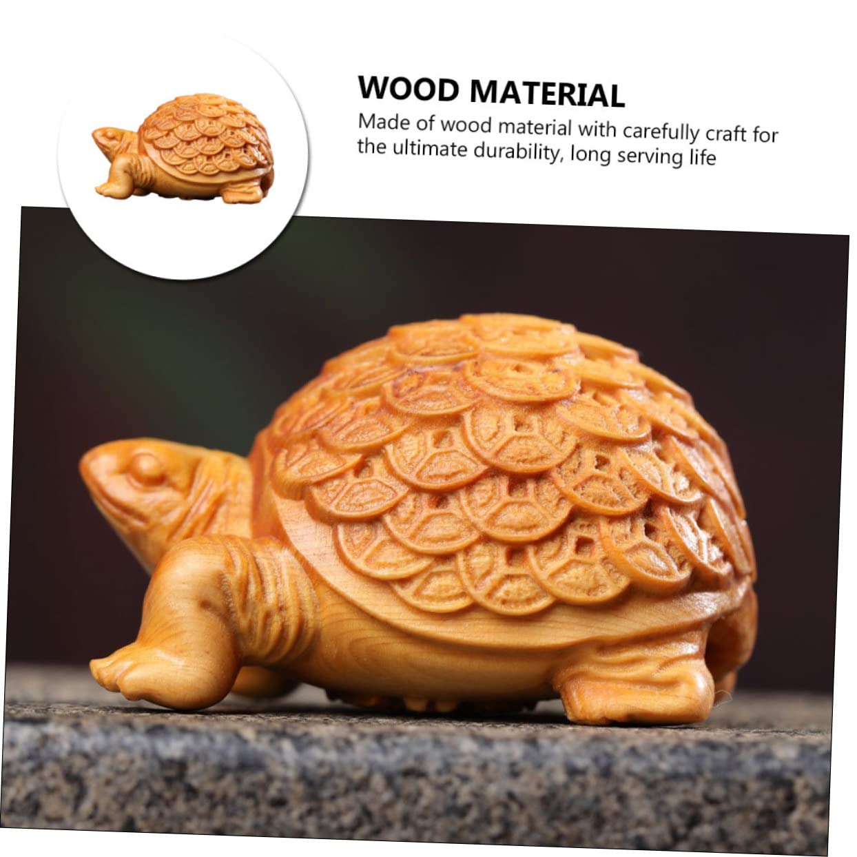 Amazon.co.jp: HOMOCONO 木製の亀の飾り ヴィンテージ木彫り亀像 耐水