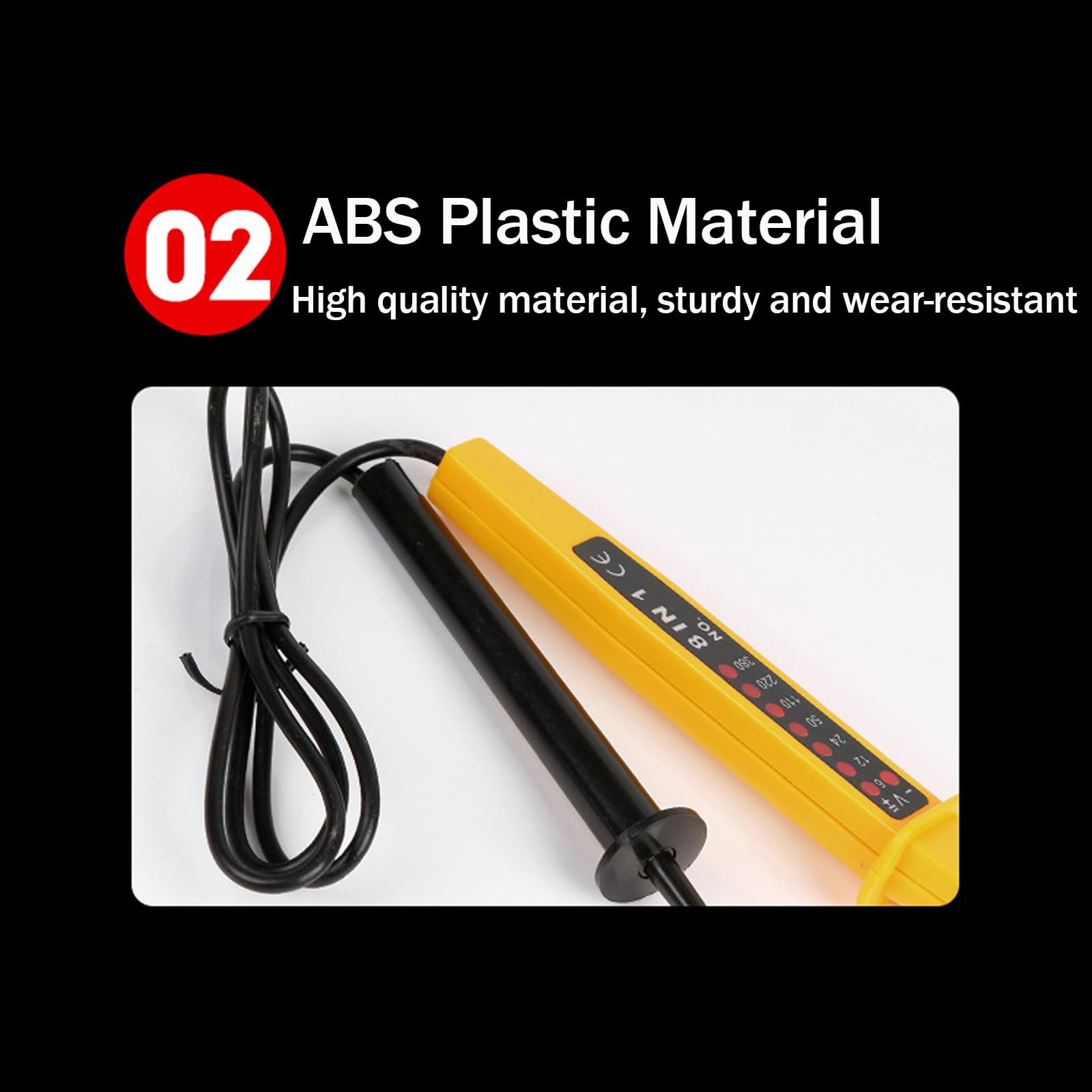 2-Poliger Spannungsprüfer 6-380V - 8-in-1 Multifunktion Mit LED Anzeige