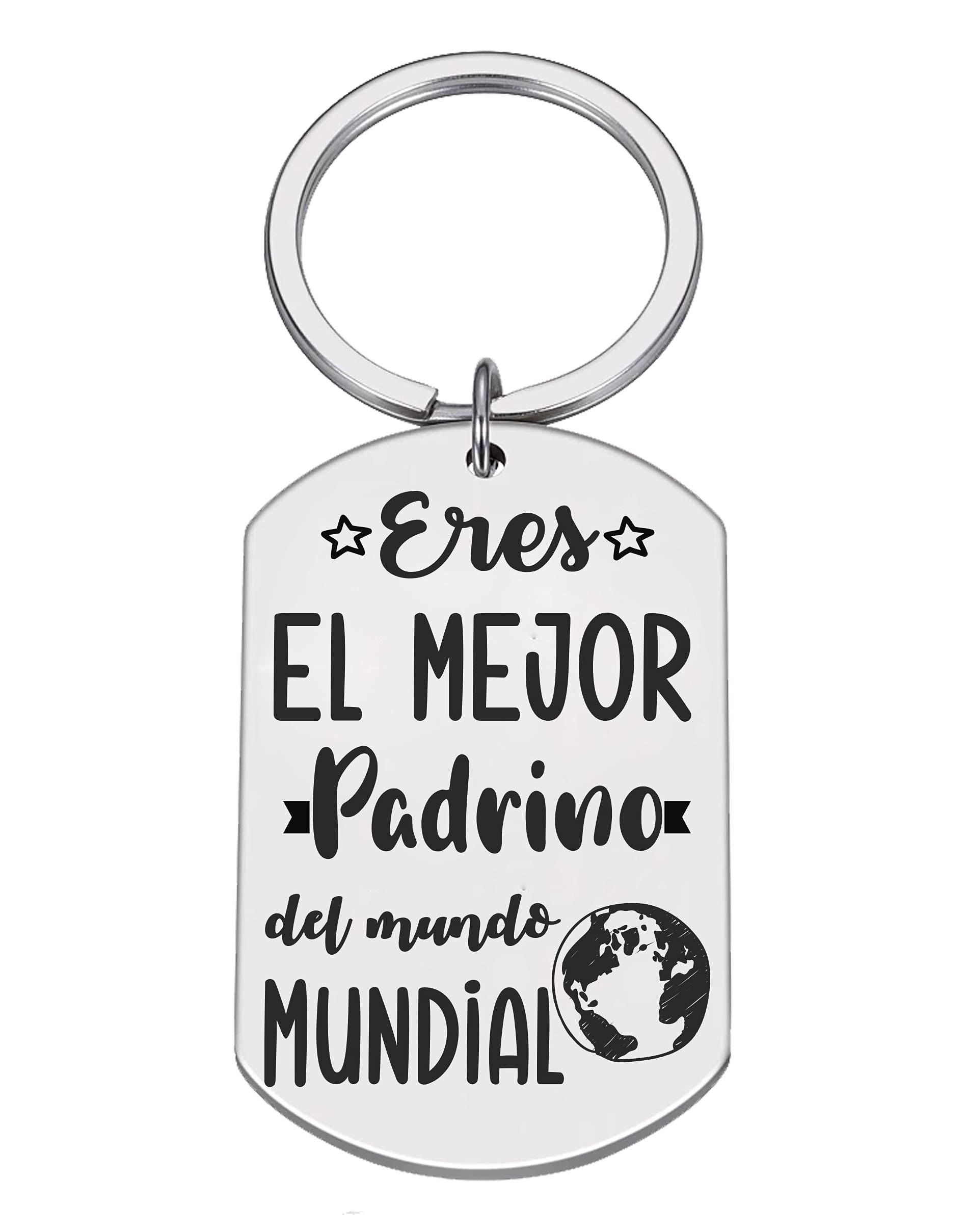 AlwaysCustom Llavero Acero Eres El Mejor Padrino Del Mundo Mundial