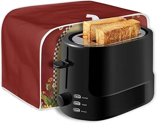Miniatura 6 de Girasol Gallo 2 rebanadas Tostadora cubierta apta para la mayoría de tostadoras estándar Panera Horno Pscrowave Horno Tostador Polvo Protector de