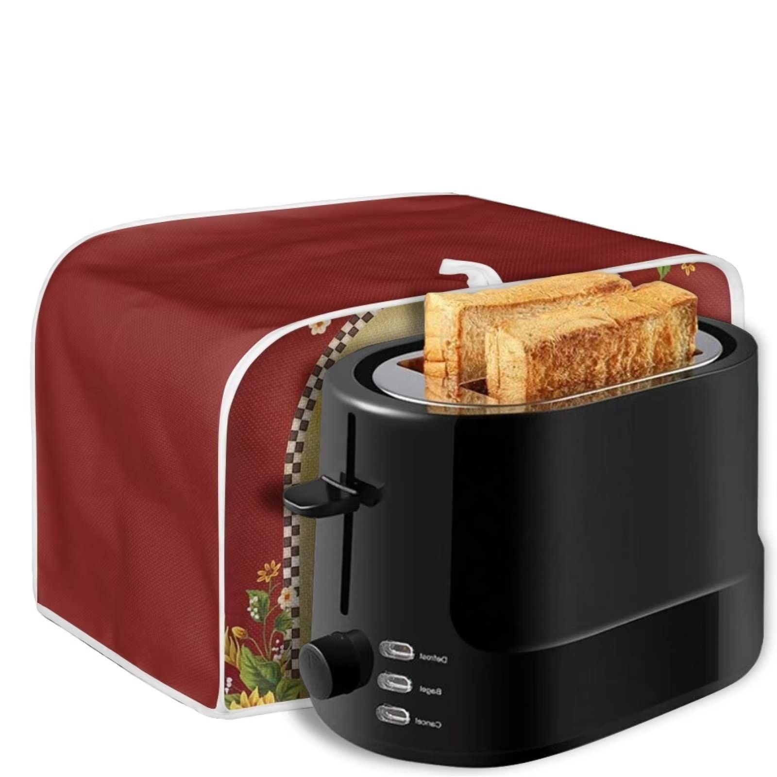 Housse De Grille-Pain Verte À 4 Tranches Motif Colibri Bleu Floral Pour