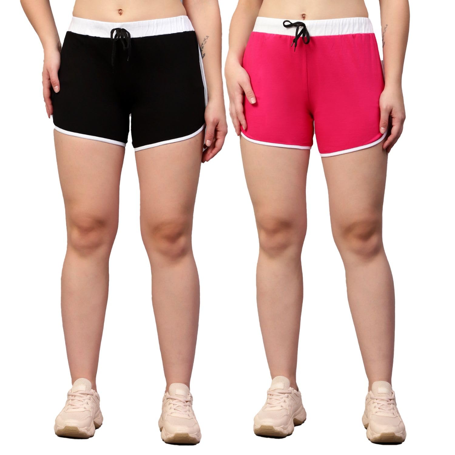 diaz Womens Regular Casual wear Relax fit Shorts- Pack of 2-picture-17