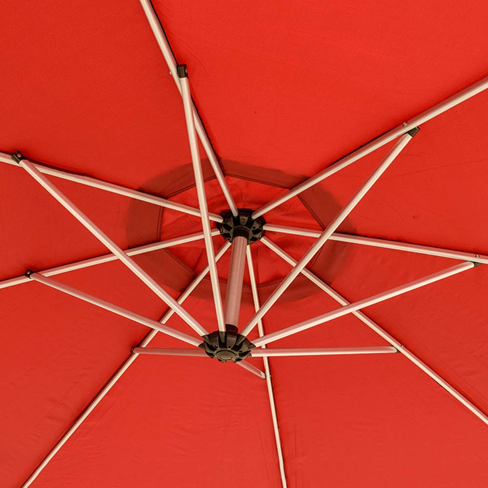 Parasol rzymski w stylu europejskim Parasol ogrodowy z korbą ręczną Aluminiowa markiza Nadaje się do plaży Basen Dziedziniec Taras Składany parasol zewnętrzny(KHAKI)