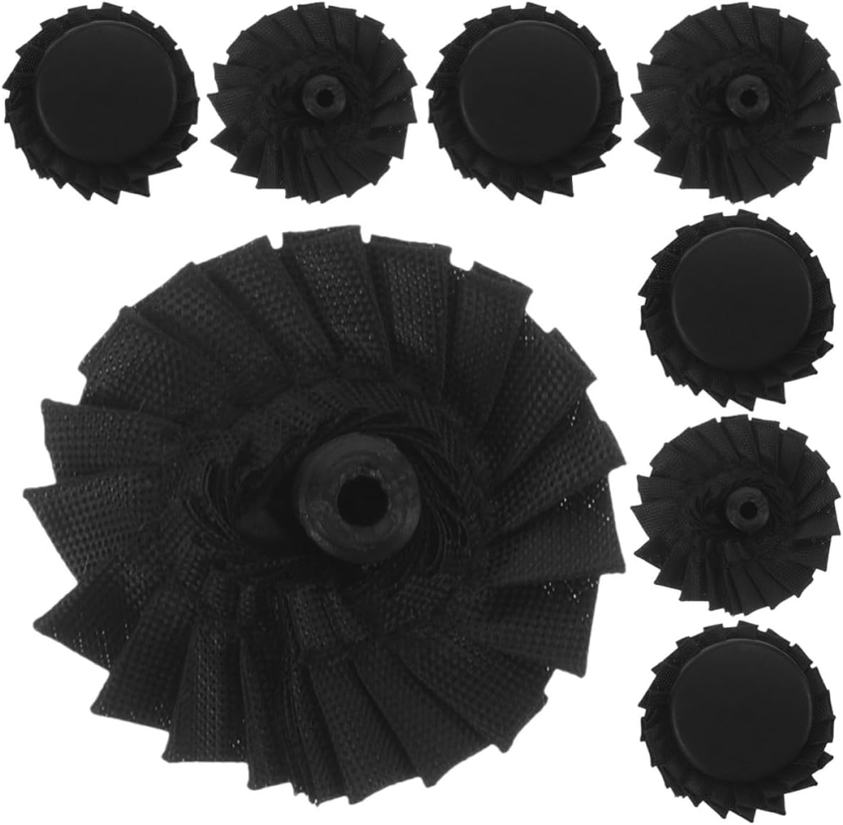Folding Umbrella Black 6mm Top Screw Cap Replacement Parts 8mm 8pcs