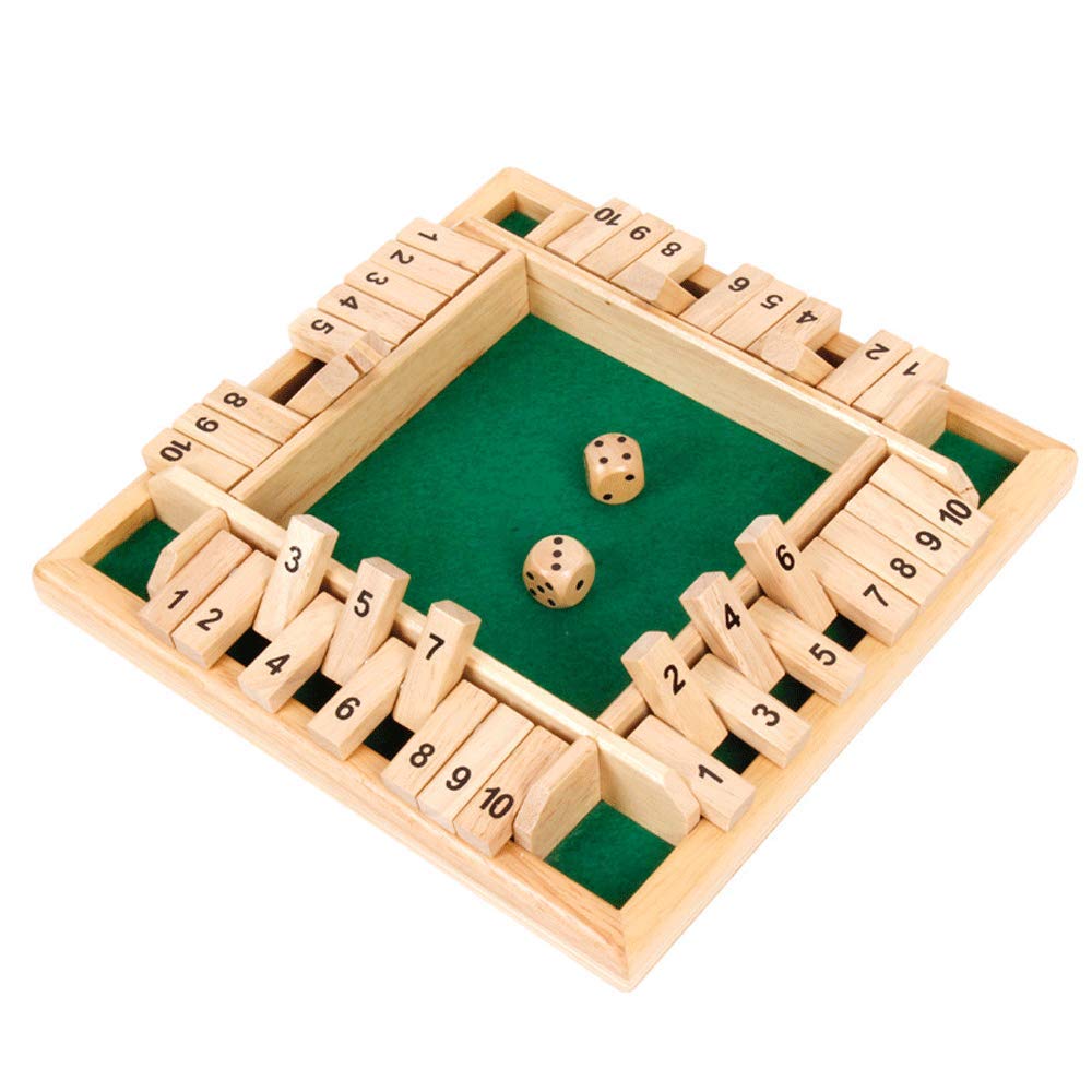 BOLLAER Party Flop Drinking Game, 4 Players Digital Puzzle Board Game Shut The Box Game Set Number Drinking Games for Friends/Family