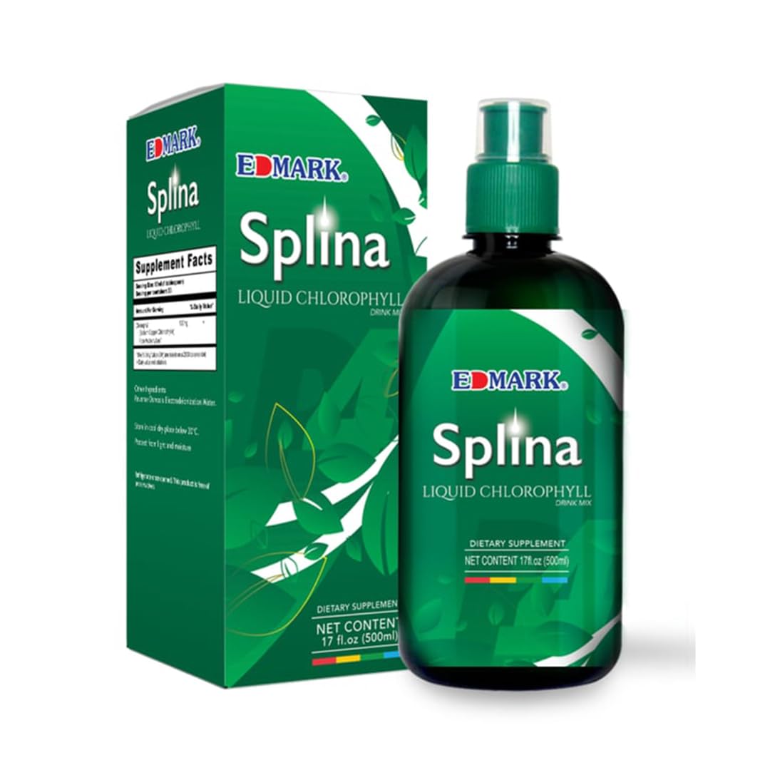EDMARK Splina Chlorophylle liquide 500 ml – Équilibrant, nettoyant, nourrissant, rajeunissant – Vert