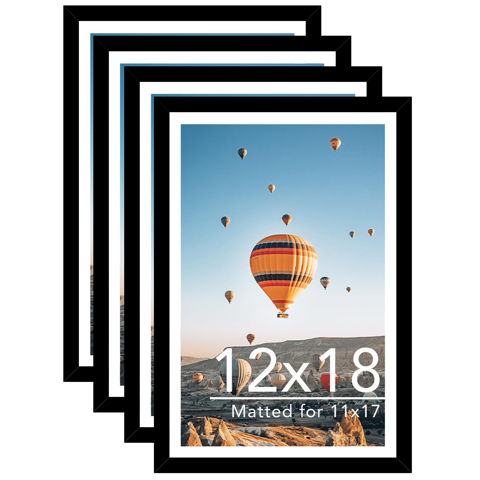 Cadre photo 30.5x45.7 cm anti-casse en plexiglas noir pour protéger vos posters