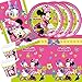 Unbekannt Minnie Mouse - Juego de Fiesta Minnie Happy Helpers de 37 Piezas - Servilletas de Plato con Mantel para 8 niños