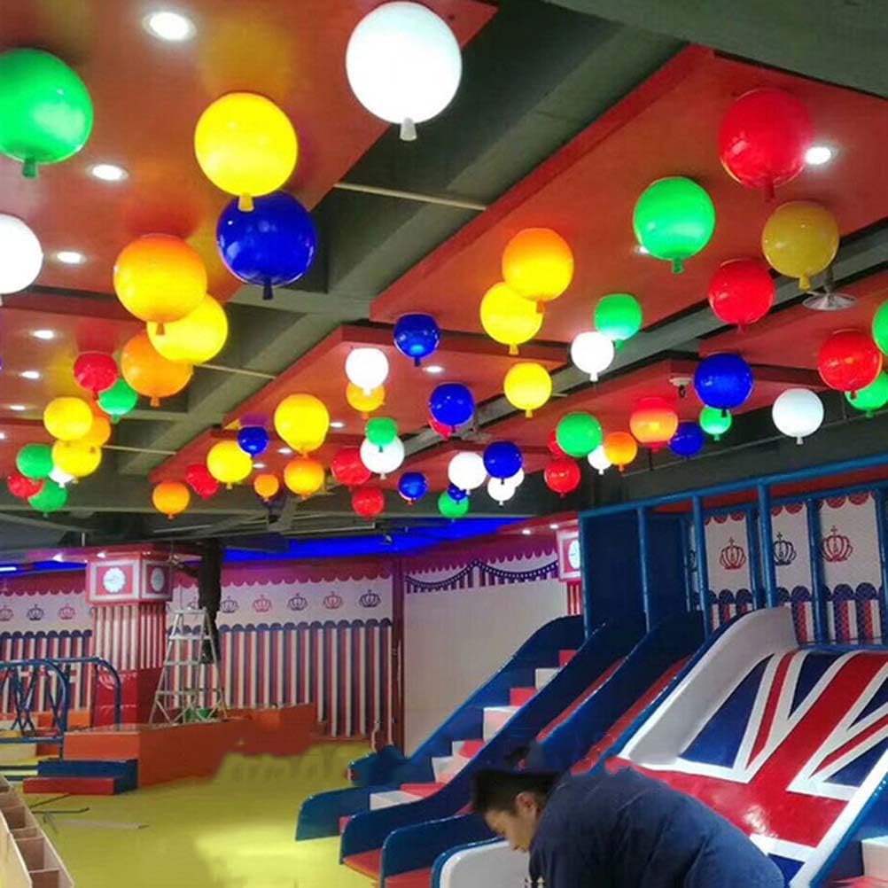 AoLa Balonowa lampa sufitowa do pokoju dziecięcego, Kolorowa lampa sufitowa balon z włącznikiem w pokoju chłopca, dziewczynki Dekoracyjny żyrandol z akrylowym abażurem lampa balonowa,Red,25CM