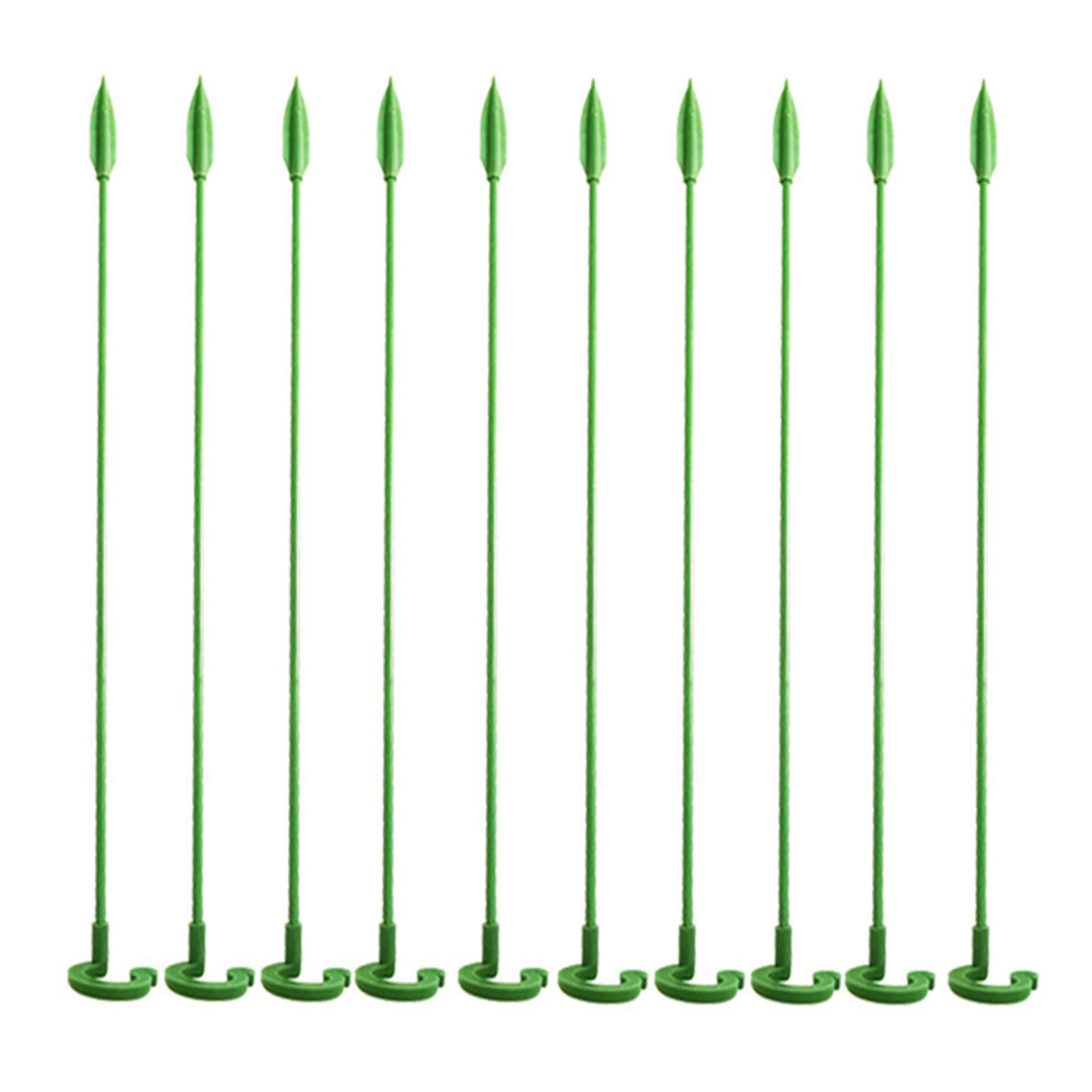 Tsophreniq 10 Pieces Vertical Growth Plant Stakes Garden for Tomatoes Beans Flowers Potted and Climbing Indoor Outdoor Holder