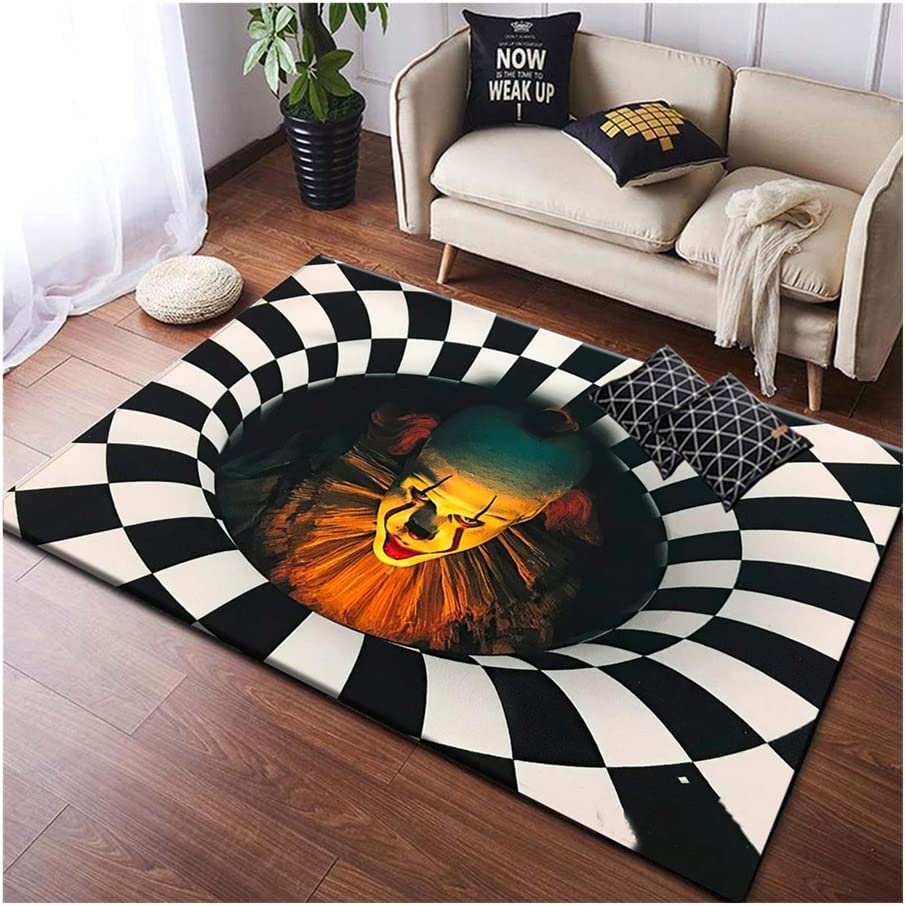 TONATO Alfombras de área Personajes de películas de Terror Halloween House House Alfombras de la Sala de Estar Decoración de la Sala Mats de la Sala de Estar,160 * 230cm
