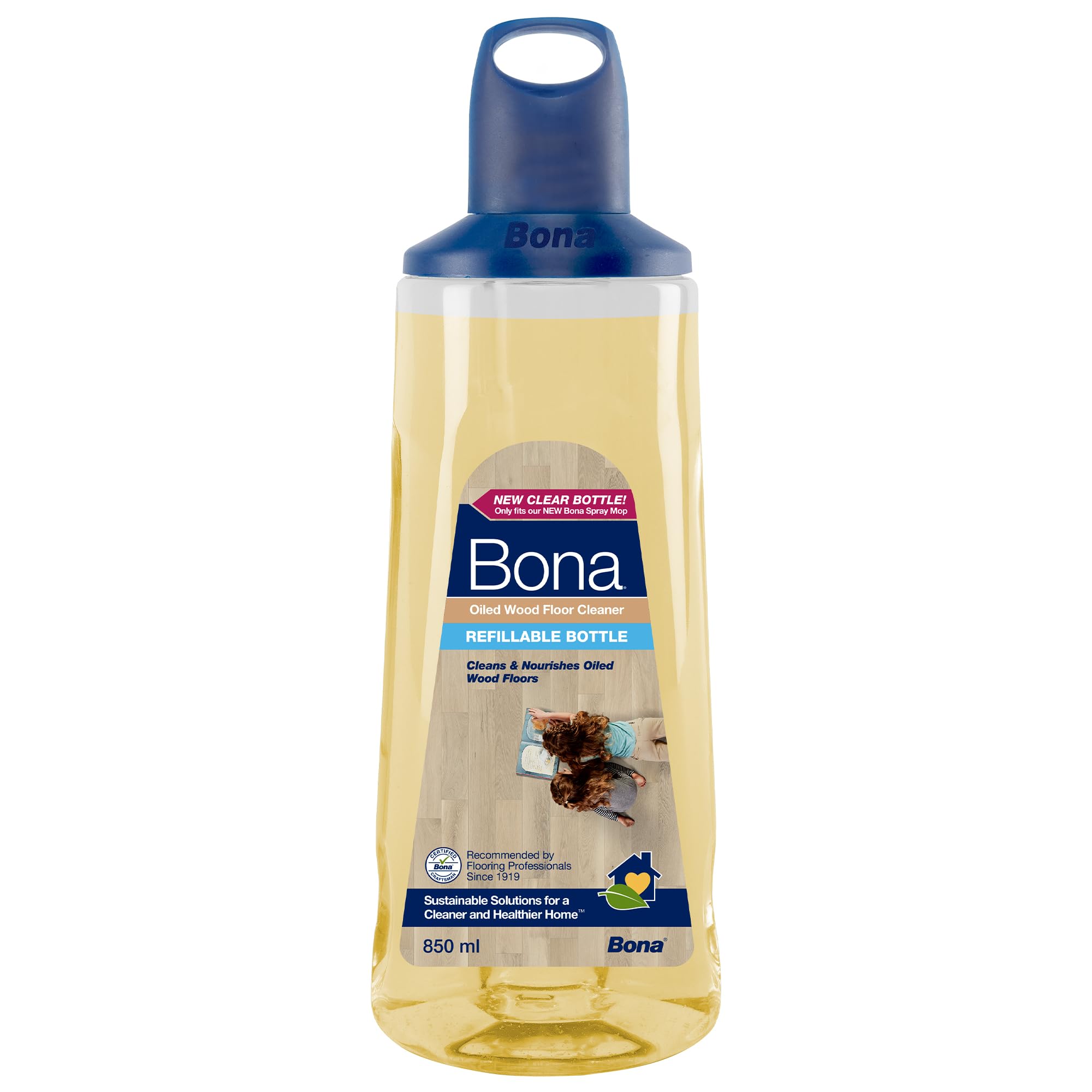 Bona Oiled Wood Floor Cleaner Refill Cartridge (850ml) (32 0z) Home | Kitchen | Floors | No Harmful Chemicals | Kids & Pets Safe | Removes Dirt & Tough Stains | Refill Bottle
