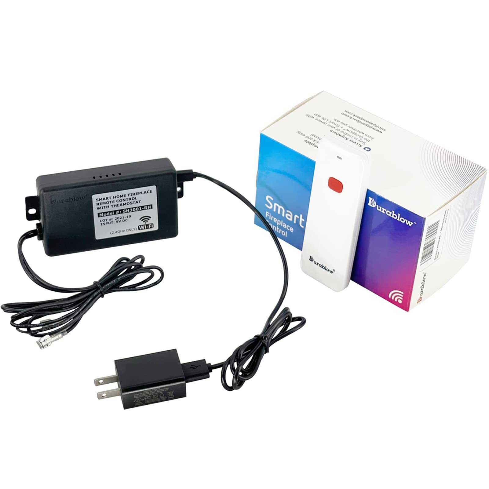 DurablowSH3001-RH Gas Fireplace WiFi Smart Home Remote Control for Millivolt Valve, IPI Module, Works with Amazon Alexa, Google Home, Samsung SmartThings, IFTTT, Siri