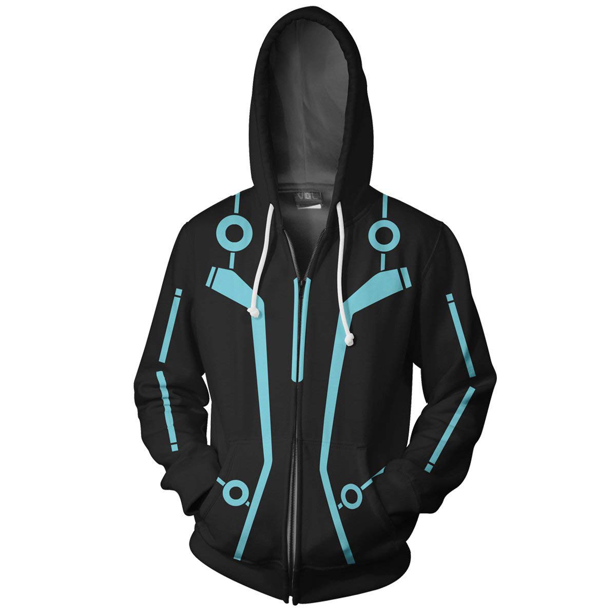 Wsysnl Cosplay Unisex Adult 3D Style Zipper Hooded Sweatshirt