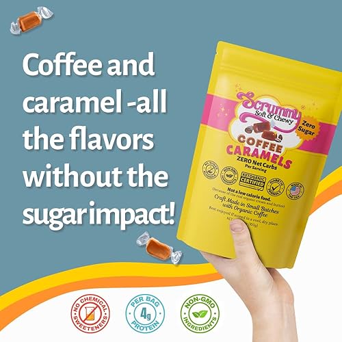 Vista 5 de Caramelos de caramelo y dulces sin azúcar, caramelo keto sin gluten y caramelo de café sin azúcar, caramelo sin azúcar y caramelo orgánico