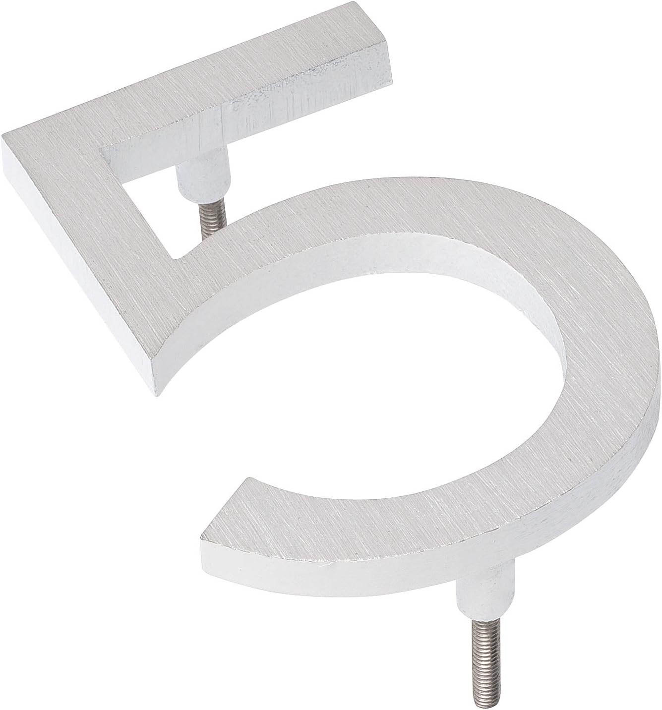 Montague Metal Products MHN-10-F-BK2-1 Solid Brushed Aluminum Modern Floating Address House Numbers, 10", Satin Nickel Powder Coated Black Two-Tone