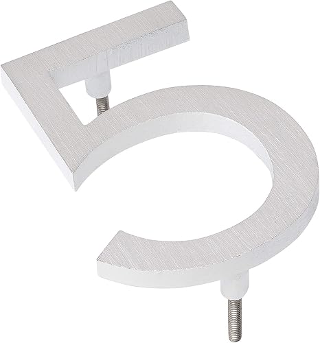 Miniatura 15 de Montague Metal Products MHN-06-F-RB1-9 Números de casa de dirección flotantes modernos de aluminio cepillado sólido, 6 pulgadas, bronce romano Negro