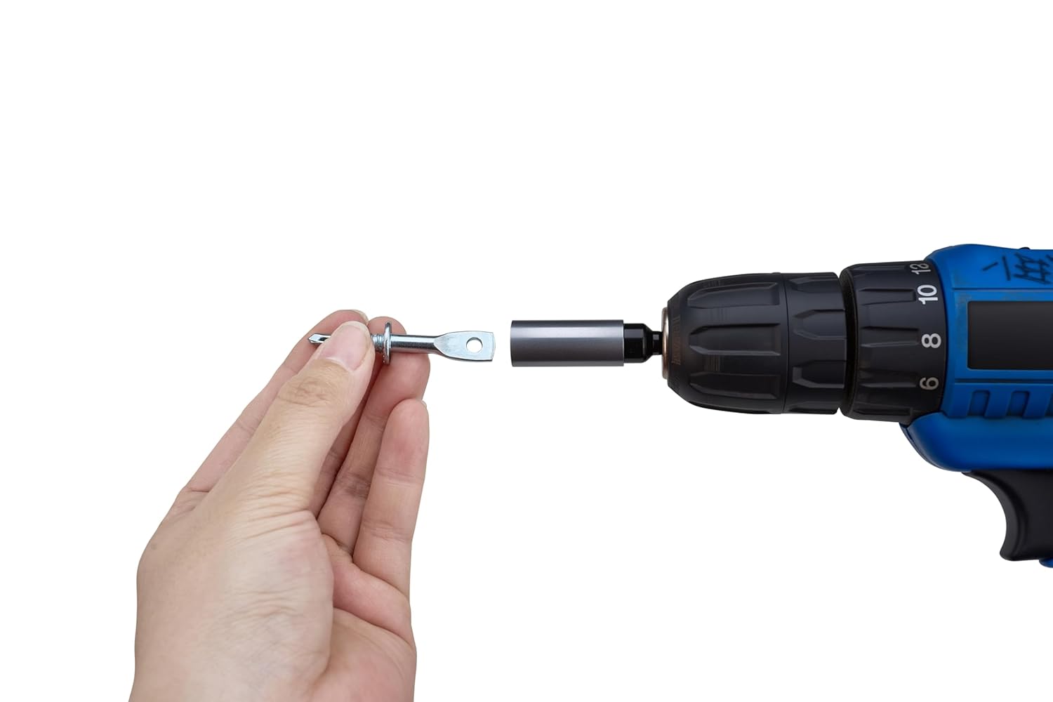 100 Pcs 1/4"x2.13" Eye Lag Self Tapping Drilling Point Screw with 1 Eye Lag Driver Zinc Plated Carbon Steel Eye Lag Self Drill Screw for Drop Ceiling Hanger Wire
