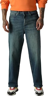 Hubberholme Men Washed Cotton Loose Fit Mid- Rise Jeans 70 Price In India