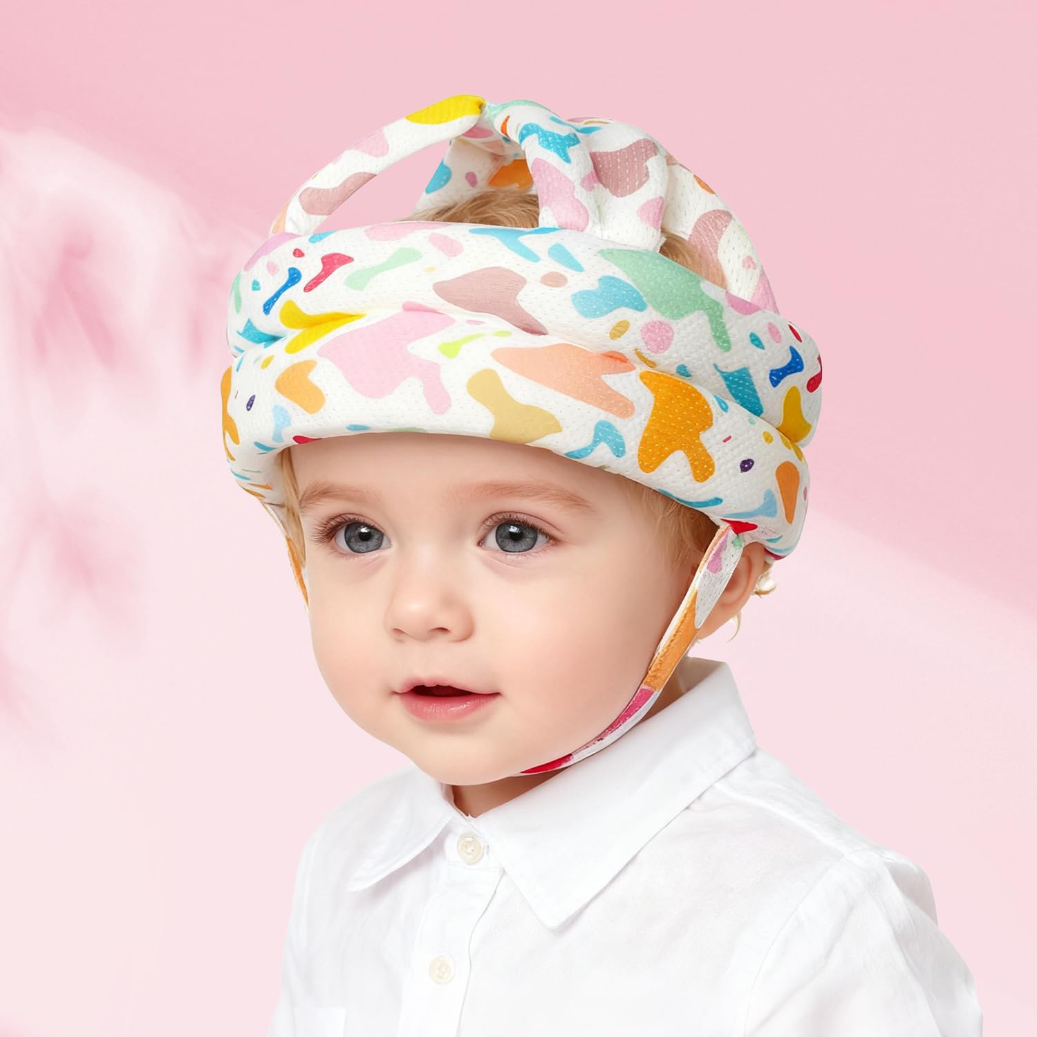 JAWSEU Casque De Protection Bébé Anti-Chute Réglable - Casque Sécurité Enfant Avec Motif Dinosaure Ou Renard