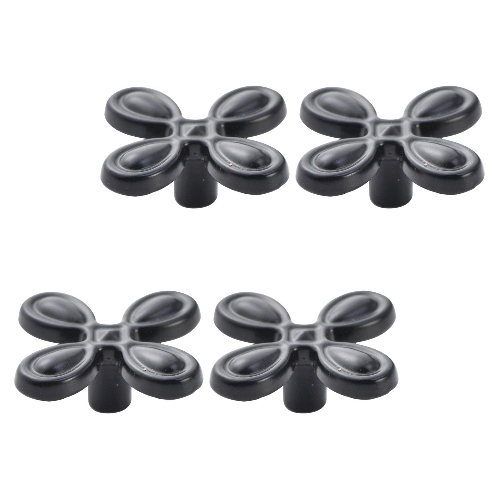 Tertioi Black 1 Vintage Bronze Finish Metal Mixture Drawer Pulls Flower Design Hardware Cabinet Wardrobe Metal Mixture Furniture Hardware