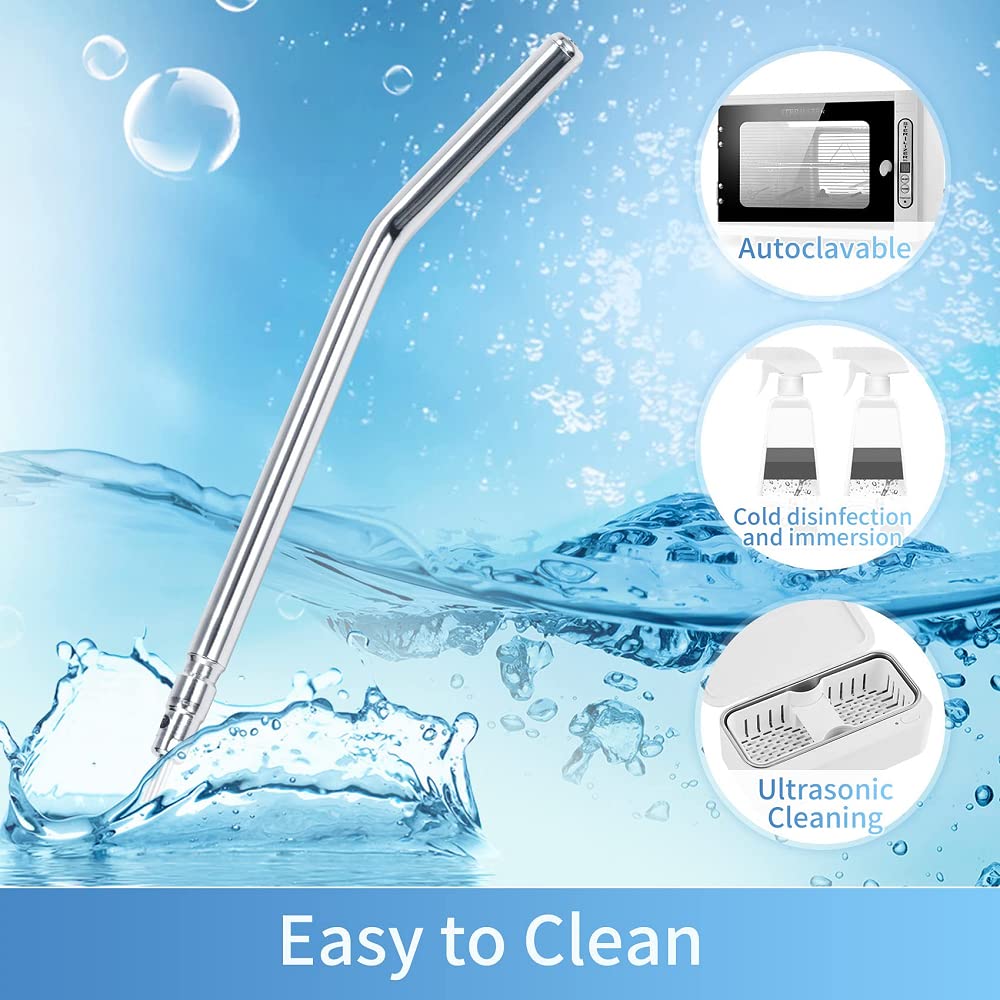 10 Pieces Air Water Spray Syringe Metal Alloy Spray Nozzles Tips Triple Syringe Nozzles Tips Compatible with 3-Way Dental Air Water Syringe Tube