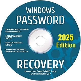 Password Reset Recovery Disk Compatible With Win 10,8.1,8,7,*Vista/XP Rated #1 Best Unlocker Remove Software CD DVD Compatible With All PC Computers Laptops & Desktops
