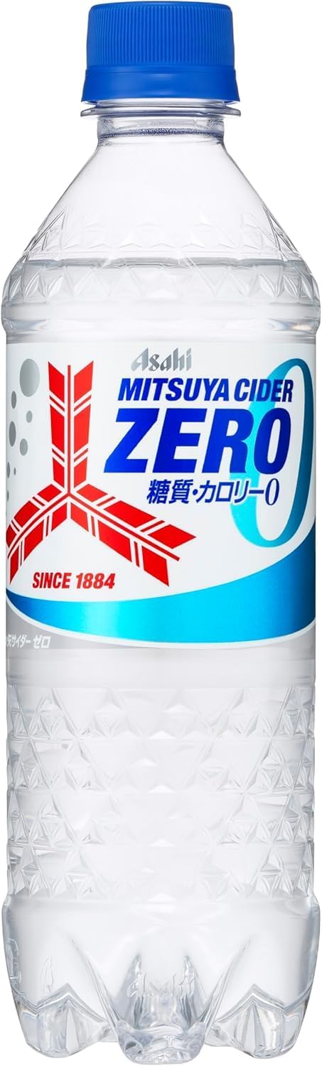 ASAHI Mitsuya Cider Zero 16.9 fl.oz. (500ml) PET (Pack of 6) - MADE IN JAPAN