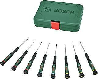 Bosch Precision Screwdriver Set 8-Piece (Extra-Hard S2 Steel Screwdrivers for DIY, Modelling and Handycraft; Precise and M...