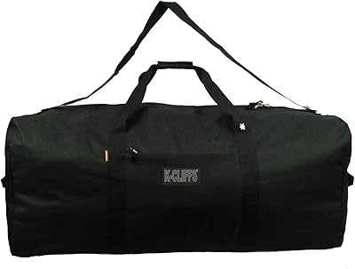 Heavy Duty Cargo Duffel Large Sport Gear Drum Set Equipment Hardware Travel Bag Rooftop Rack Bag (36" x 17" x 17", Black)