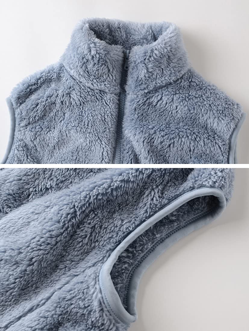 Gilets sans Manches pour Femme Duveteuse Légers et avec Poches Vêtements d'extérieur Duveteusepour l'automne et l'hiver