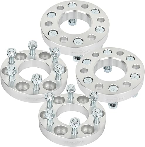 SCITOO Espaciadores de rueda de 1 pulgada 6x4.5, adaptadores de espárragos de 12 pulgada de diámetro de 2.815 in, espaciadores de rueda compatibles