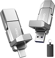 Vista 9 de Unidad de estado sólido SSD portátil externa de 64 GB, hasta 450 MB/s USB 3.2 Gen 2 de estado sólido, tipo C + USB A Dual Drive