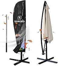 210D Oxford Fabric Waterproof Patio Umbrella Cover, 265x70x40x50cm UV & Wind Resistant Outdoor Parasol Cover with Zipper for All-Weather Garden Protection