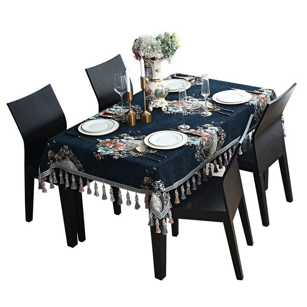Cubierta de Mesa Decoración Floral de la impresión del cordón Resistente a Las Manchas de Agua Manteles de Tela for Comedor Resistente Mantel y sin Arrugas Decoración de Cocina