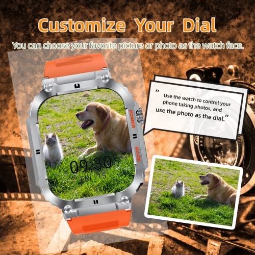 Tiwain Military Smart Watch For Men,1.96 Inches Hd Tactical Outdoor Rugged Smartwatches For Android Phones Iphone Compatible,Fitness Tracker With Heart Rate Blood Pressure Sleep Monitor (Silver) #TOP5