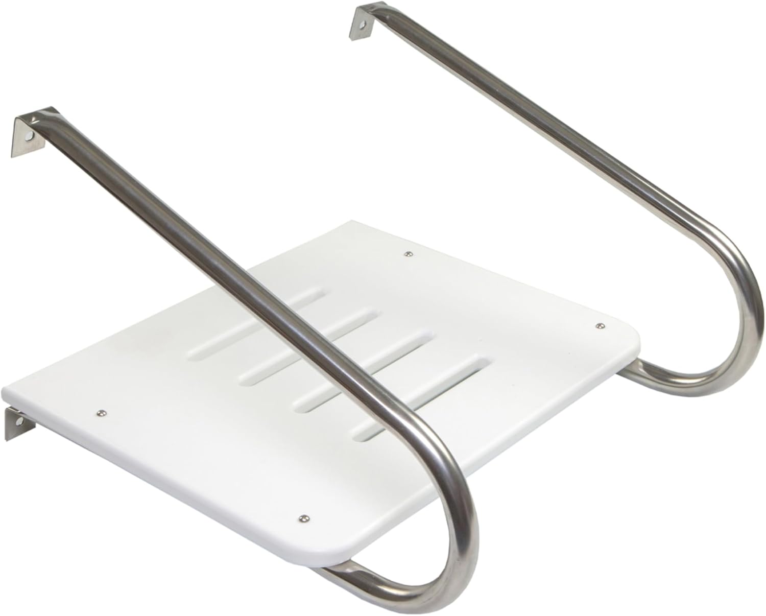 Whitecap 67901 Poly Swim Platform for Boats with Outboards - Double Rail, White
