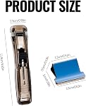 2 Pcs Portable Binder Clip Stapler, Reusable Push Clip Stapler Includes 100 Reusable Clips, Compact Handheld Stapling Tool for Desktop Document Office School Home