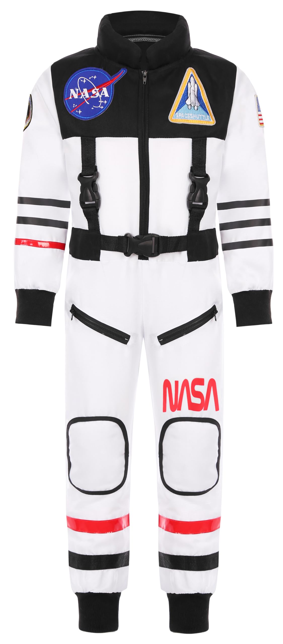 Gomukot Direct Kids Astronaut Costume NASA Space Jumpsuit for Halloween Boys Girls Pretend Role Play Dress Up (5-7 Years)