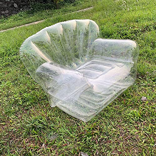 Heyoh Inflatable Chair, Transparent Clear Blow Sofa Seat For Kids, Teens Room,Funny Indoor/Outdoor Furniture For Swimming Pool,Dorm,Yard,Parties & Events -100% Waterproof & Holds 220Lbs #TOP5